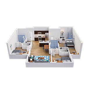 3-Bed Floorplans